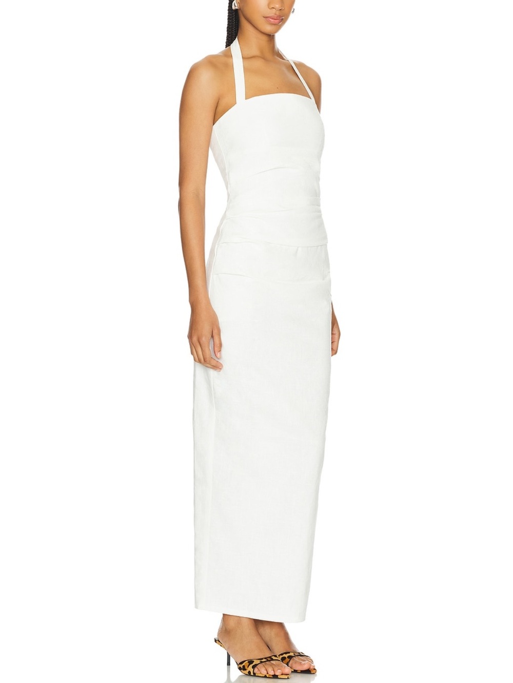 Lioness White Halter Maxi Dress